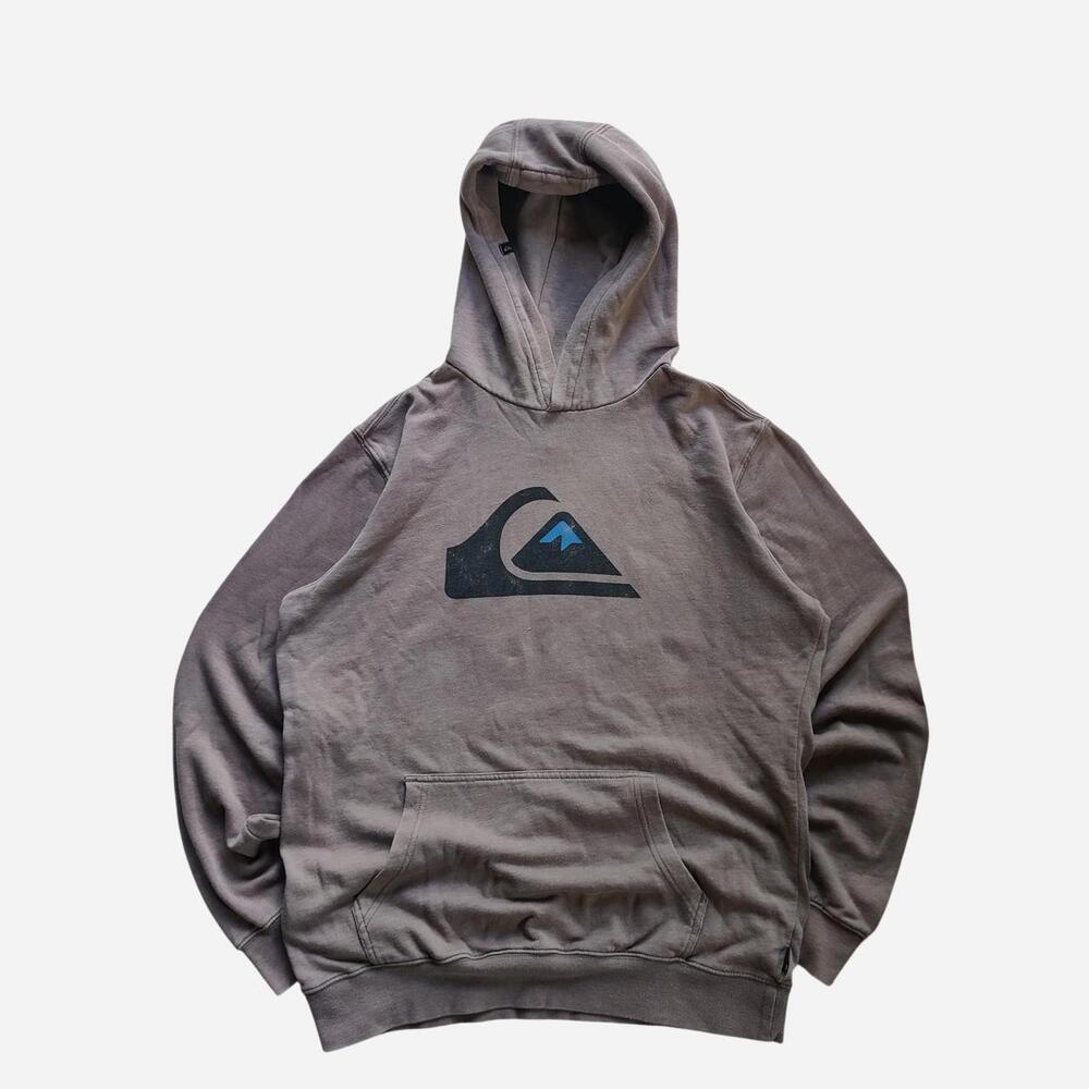 Quiksilver lightweight grey/brown hoodie